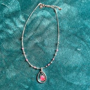 Pink and silver necklace